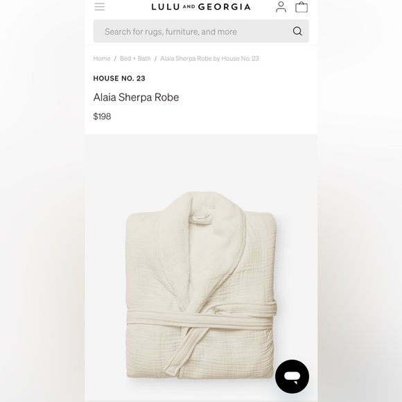 Cream Sherpa Robe - Picture 1 of 8